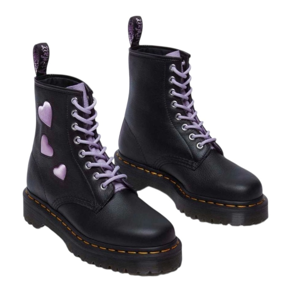 Dr. Martens Women's 1460 Zip Heart Boots - Picture 2 of 8